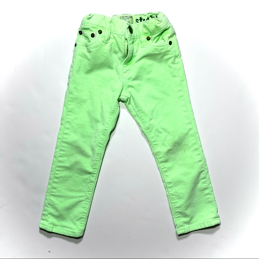 J.Crew Neon Light Green, Straight, Stretch Cords